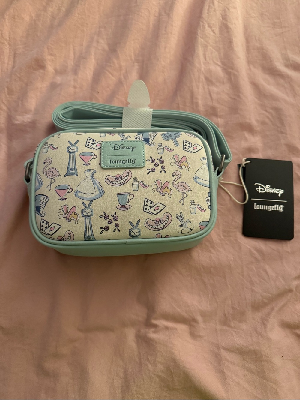 Loungefly Disney Alice in Wonderland Pastel Print Crossbody